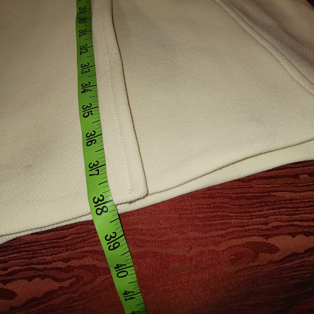 J. CREW Double Cloth Cream Collared Pockets Button Up 94% Wool Women's Size 8 - Picture 9 of 11